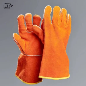 High Temp Heat Resistant Anti-cut Split Leather TIG Protective Cheap Welding Gloves for TIG Welders