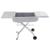 Home barbecue grill outdoor stainless steel folding bbq charcoal grill portable removable grill with wheel