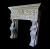 Import Home decoration white stone fireplace surround Black marble elephant decoration fireplace stove DSF-LS019 from Vietnam