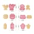 Import Homesun 6pcs/box Baby cookie cutters and embosser baby shower birthday 6 pcs for cookies biscuits cookie cutter stamp from China