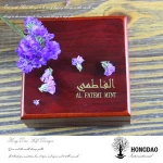 HONGDAO Arabic style wooden boxes,velvet lining wooden box,unfinished wood treasure box