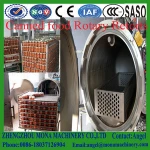 Horizontal autoclave sterilizer retort for sterilizing glass jars and bags of Mushrooms substrate