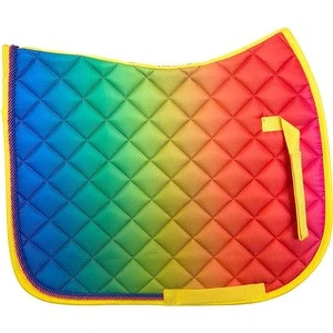 Horse Saddle pad Rainbow Color Print All purpose