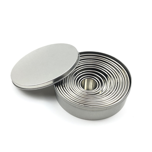 Hot Sale 12pcs/set Round Stainless Steel Mold For Mousse Biscuit Cookie Pastry