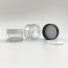 Hot sale 30ml clear cosmetic cream plastic jar with white/black lid high quality PETG material round cream jar
