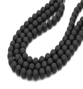 Hot sale 8mm loose gemstone black matte onyx stone beads for jewelry making