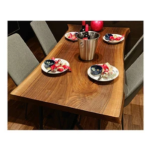 Hot sale leg hardwood long dining table for preferential price