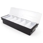 Kitchen Storage Bar Condiment Dispenser 6 Tray Plastic Garnish Station