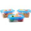 Hot salenew design plastic keep fresh food storage box set with silicone lids
