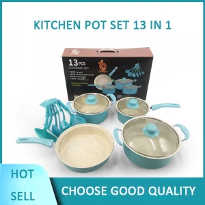 HOT SELL 13 in 1 household pan set multifunction kitchen pot non-stick cookware set