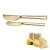 Import Hot sell 2pcs  gold titanized coating solid handle soft hard cheese knives set  kitchen accessories from China