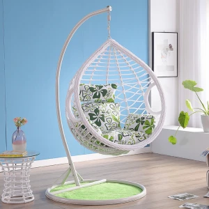 Hot sell Casual Relax Single Large Thick Vine Rattan Hanging Chairs swing  rattan wicker egg chair  Living Room outdoor garden