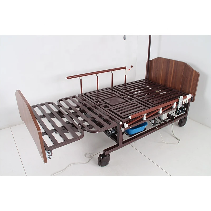 Hot Sell Specification Use Medical Wooden Nursing Bed, Health Care Electric Manual Hospital Bed with Toliet