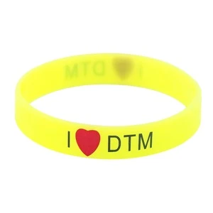 Hot sell UV silicone rubber wristband/silicone bracelet for promotional