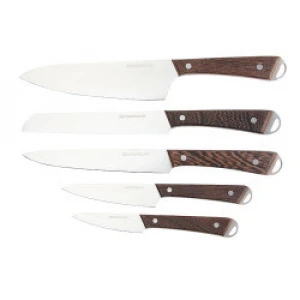 Hot Seller Knife Set 5 Pieces Stainless Steel Chef Knife With Wenge Wooden Handle Kitchen Knife Set