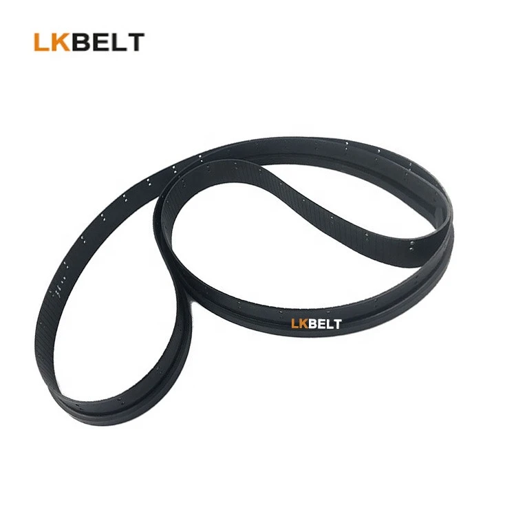 Hot selling black transmission flat flex belt for gym for machinery pulley parts