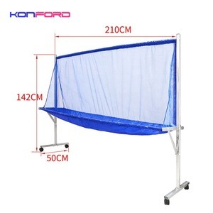 Hot selling movable table tennis ball set net, factory directly supply table tennis ball catch net with wheels