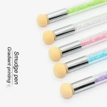 Hot Selling Nail Art Tool Set Double Sponge Silicone Smudge Nail Gradient Paint Pen