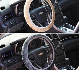 Hot selling plush car steering wheel cover / warm steering wheel cover / winter steering wheel cover