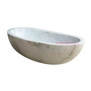 Hotel home decoration simple freestanding marble bath tub
