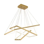 hotel indoor home office living room luxury ceiling hanging lamp modern european led ring rectangle chandeliers pendant lights