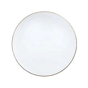 Hotel/Restaurant/Banquet Dinnerware Banquet Dishes Unbreakable White Gold Rim Porcelain Banquet Plate