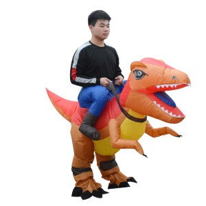 HUAYU New T-rex Dinosaur Inflatable Suit Mascot Halloween Inflatable Tyrannosaurus Costume For Adults Cosplay Party