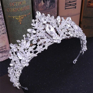 HY3 Rhinestone crystal silver crown wedding  headdress Aliexpress women bridal hair accessories bride wear