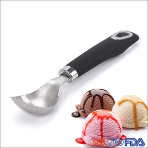 Ice cream cake scoops tools top stainless steel with black handle and easy to take the cake ice cream
