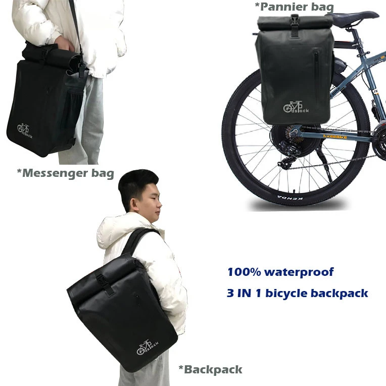 IDSPACK  Multi Functional Cycling Bicycle Pannier Bike 100% waterproof messenger bag backpack 3 in 1 bicycle bags & boxes
