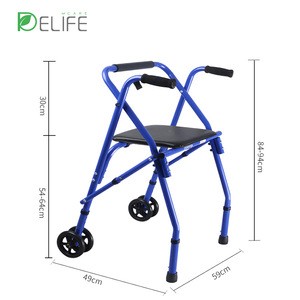 igh quality rollator mobility walking aids for disabled medical health care old people outdoor aluminum sturdy folding walker