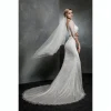 In Stock 3/4 Long Sleeves Appliqued Lace Wedding Dress