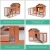 Import Indoor Outdoor Large  Wooden Pet House Rabbit Hutch for 2 rabbits Home Free Shipping from China