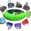 Inflatable air bed camping banana sleeping bag nylon laybag hangout lazy bag