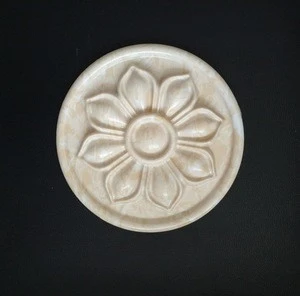 interior decorative wall marble stone panel carving with flower