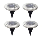 IP65 Waterproof 8 LED Solar Outdoor Ground Lamp Landscape Lawn Yard Stair Underground Buried Night Light Home Garden Decoration