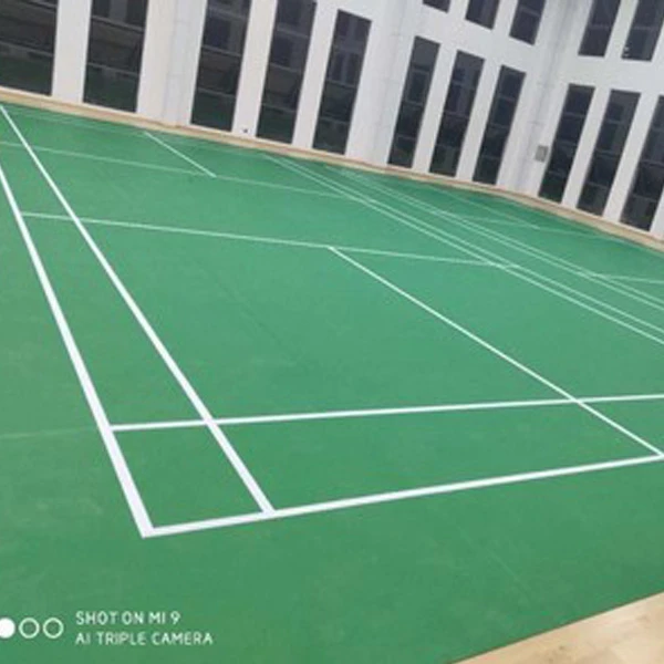 JIANER badminton field flooring in school Movable mobility Badminton PVC Sports Flooring sports court surface