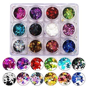 Jingxin Laser Butterfly Nail Sequin Holographic Nail Sparkle Glitter Flakes