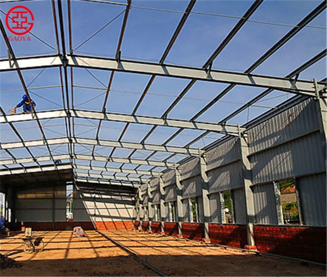 JIS GB Simple Steel Fabricated House Light Structure Barn Shed Prefabricated Steel AISI ASTM