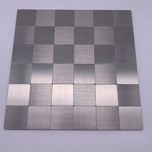 Kitchen backsplash Aluminium Metal PVC Stone Self Adhesive Mosaic Tile peel and Stick mosaic