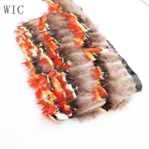 Lady Amherst Pheasant Feather Trim in Natural Color