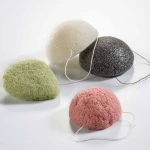 Large Japanese Facial Bamboo Charcoal Natural Soft Konjac Facial Sponge