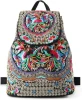 LARGE Version Embroidered Purse  Backpack Bag Fashionable and Nice for Girls with Polyester Lining