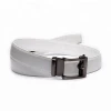 Latest Design White 3.5CM Automatic Click Buckle Mens White Leather Ratchet Belt