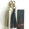 leather tassel / keychain leather tassel/metal caps tassel