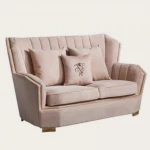 Light luxury living room furniture tech cloth stainless steel leg sectional sofa