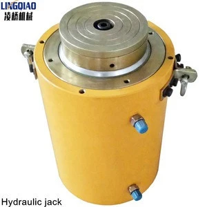 LINGQIAO Prestressed 400T Hydraulic Cylinder Lifting Pushing Jack Double Acting Piston Jack hydraulic jack price