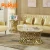 Import Living room furniture luxury hollow out gold marble top center round coffee table from China