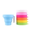 Lohas New Multicolor Silicone Retractable Folding Cup with Lid Business Travel Camping Sport  Drinking Bottle