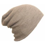 Loose fit beanie Ribbed knitted ski hat slouch hat slouchy beanie